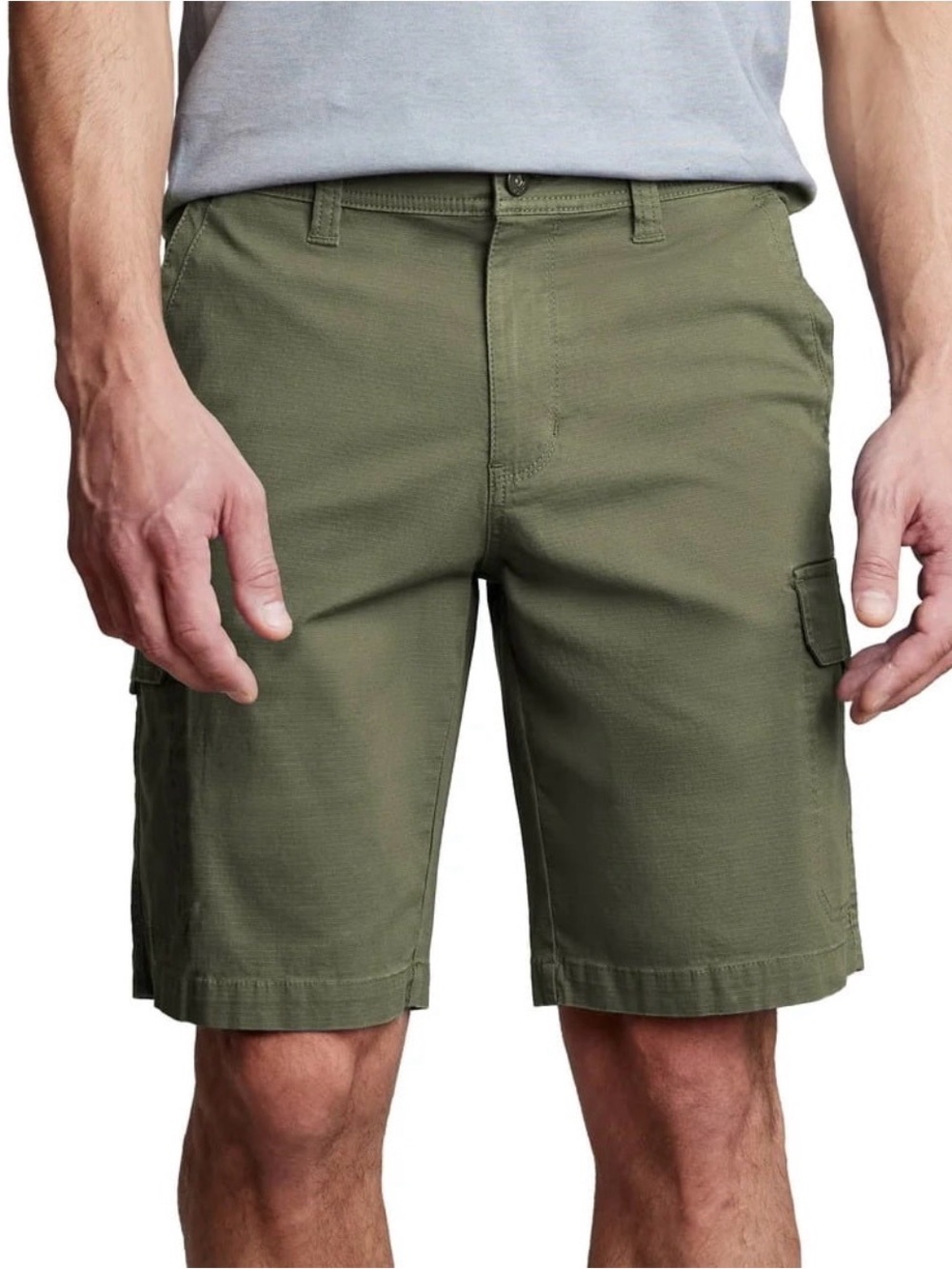 Men's Olive Utility Cargo Shorts with Side Pockets